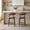 Camel, variant on Nidovia Set of 2 Counter Height Bar Stools, 26" Mid-Century Modern Solid Wood Kitchen Island Chairs with Back, Upholstered Padded Breakfast Barstools with Footrest, Beige