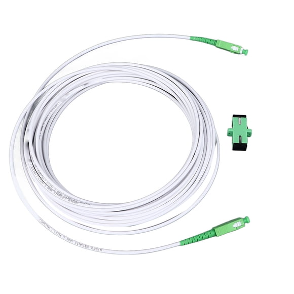 SC / to SC / Fiber Optic Internet Cable, Optical Modem Extension Cable Set, Armored Single Mode SC Patch Cable with Flange Connector for FTTH FTTB FTTP, Patch Cord Cable