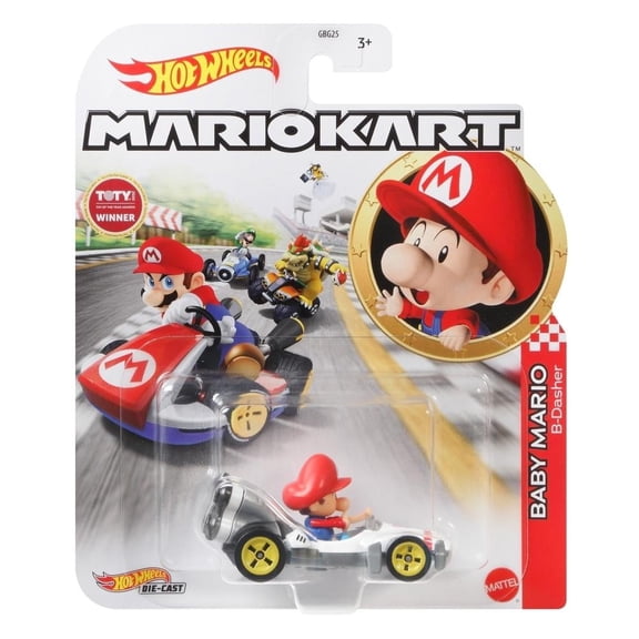 Vehículo de Juguete Hot Wheels Mario Kart Baby Mario B-Dasher