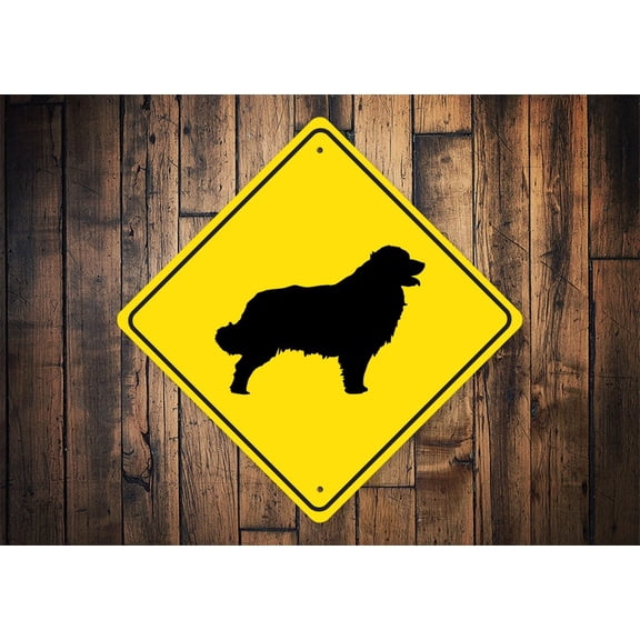 Leonberger Dog Sign Leonberger Decor Leonberger Gift Leonberger Signs Leonberger Owner Leonberger Crossing Dog Decor Leonberger Size: 12 inch x 12 inch