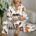 thumbnail image 6 of Pajamas for Women Set - Simple Painted Cool Horse_A Comfy Long Sleeve Button Up Pajama Sets for Women 2 Piece, Soft Sleepwear Nightwear Pjs Lounge Sets for Women with Pockets, 6 of 6