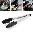 thumbnail image 3 of Pinzas de metal, cocina de acero inoxidable, pinzas para alimentos, pinzas para alimentos, pinzas de cocina de acero inoxidable, rendimiento finamente ajustado, 3 of 10