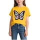 thumbnail image 2 of Blusas y camisas de manga corta con cuello redondo Camiseta de manga corta con cuello redondo estampada para niños de talla mediana y grande Ropa exterior informal de verano Pijamas de poliéster para, 2 of 5
