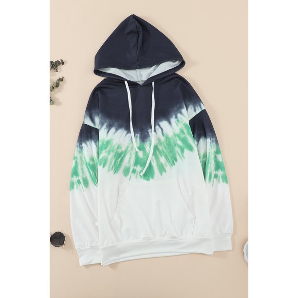 ABPHQTO Sudadera con capucha Tie-dye Demi gris para mujer