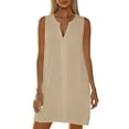 thumbnail image 2 of Neewe Swimsuit Coverup for Women Plain V Neck Sleeveless Sheer Beach Dresses Vacation Bathing Suit Cover Up, 2 of 8