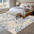thumbnail image 4 of Non-Slip Rug Pad Rugs Watercolor Blue Herb Leaves Rectangle Area Rugs 5x7Ft Soft Carpet Pads for Living Room Kids Room, Country Vintage Linen, 4 of 9