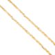thumbnail image 3 of Cadena Collar Torsal Figaro 5mm Unisex 60cm Chapa de Oro 18k Ametrinaa MPCA0025, 3 of 5