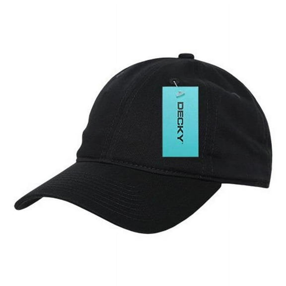 Relaxed Washed Cotton Caps, Black