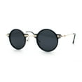 thumbnail image 5 of Vintage Retro Style Small Circle Lens Urban Normcore Luxe Hipster Sunglasses Gold Black - Black, 5 of 8