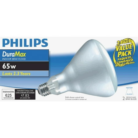 Philips Duramax Incandescent Floodlight Light Bulb, 65W, (Best Indoor Light Bulbs)