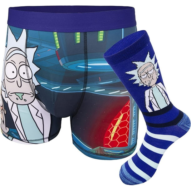 Rick and Morty Boxer Set Rick and Morty Mens Sock and Underwear Combo