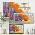 thumbnail image 4 of Designart 'Autumn Forest Orange Leaves Landscape' Lake House Framed Canvas Wall Art Print, 4 of 5