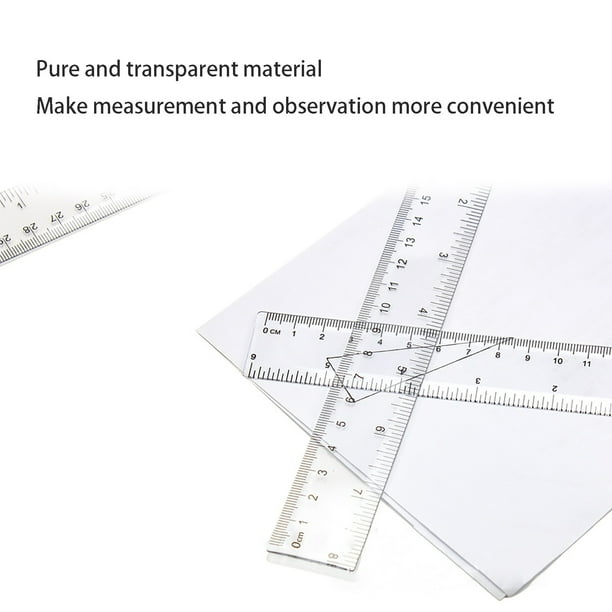 BYZESTY Lot De 6 Règles Plastiques Droites 10 Cm - Mini Règle 4 Pouces Blanche - Outil Mesure Précis Pour Dessin, École, Bureau