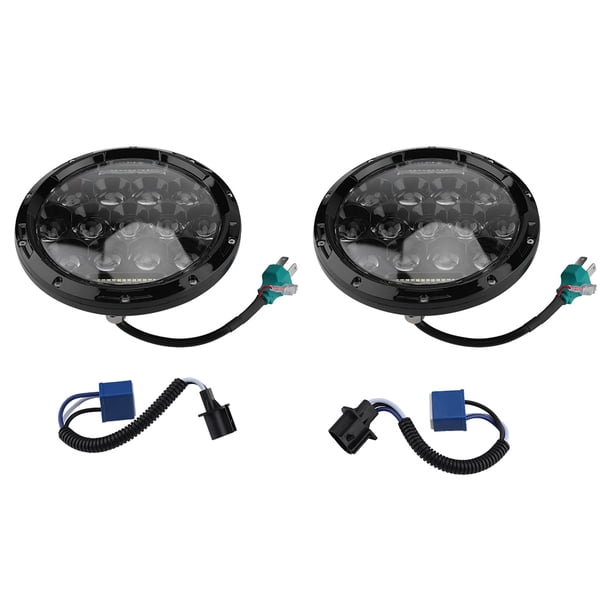 24v 2 Uds Led Faro 7 Pulgadas 75W Redondo Alto Bajo Haz DC 12v 24v Luces Faro Para