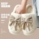 thumbnail image 2 of QYCKABY 2024 - Zapatillas de felpa con lazo grande para mujer, divertidas y elegantes, de algodón y piel, informales, cálidas, para interior y hogar, 2 of 5
