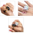 thumbnail image 3 of HUGFEGWE Simple Cute Dog Elephant Open Rings Lovely Animal Jewelry Adjustable Finger Rings Statement Jewelry Stackable Rings CJB91-106018, 3 of 7