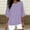 Purple, variant on ALLLIST Cotton Linen Womens Tops 3/4 Sleeve Crew Neck T Shirts Plain Loose Gray Blouse Womens Clothing