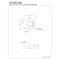 thumbnail image 2 of Kingston Brass CC13001XK 1/2" FIP x 3/4" Hose Thread Angle Stop Valve with Flange, Polished Chrome, 2 of 2