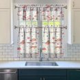 thumbnail image 3 of Abstract Colorful Geometric Kitchen Curtain Valance 3 Piece Set Farmhouse Kitchen Curtains and Valance Set Short Curtain Sink Window Decor 36 Inch Small Window Treatment Tier 275x36 Length, 3 of 6