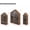 2a) Brown, With Doors, variant on 3 Pcs Set Wall-Mounted House-Shaped Wooden Shadow Cubby Box Display Shelf with Door Storage Display Case for Collectibles, Trinkets, Mini Figures, Brown Color, 21.1W x 3.1D x 14.8H in