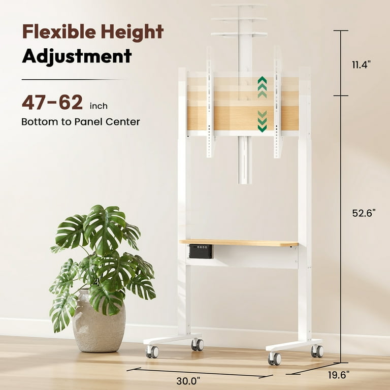 Anrist Motorized Rolling TV Stand with Wheels for TVs up to 37