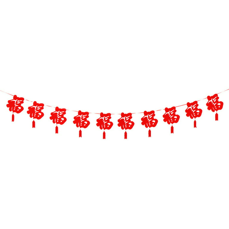 2024 Chinese New Year Traditional For Banner Lucky Hanging Flag Ceiling  Decor