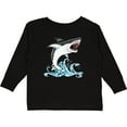 thumbnail image 3 of Inktastic Great White Shark Jumping Boys or Girls Long Sleeve Toddler T-Shirt, 3 of 5