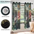 thumbnail image 5 of Dinosaur with Flowers Semi Sheer Curtains 2 Panels Faux Linen Voile Sheer Drapes for Office Living Room 63x42in, 5 of 7