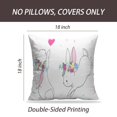 thumbnail image 2 of LALILO Throw Pillow Covers Cute White Rabbit Romantic Bunny Cushion Cover 18" x 18", 3975 Pack, 2 of 6