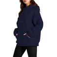 thumbnail image 3 of Sudaderas con Capucha Extragrandes para Mujer, Sudaderas de Forro , Suéteres de Moda para Otoño e Invierno Azul Marino S, 3 of 9