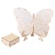 thumbnail image 1 of Libro de visitas para bodas blanco, alternativa para 40 a 200 invitados, marco de madera con forma de mariposa y pequeñas mariposas, 1 of 7