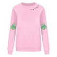 thumbnail image 5 of Lorytime Christmas Sweatshirts Women Santa Claus Print Fleece Shirt Crew Neck Long Sleeve Pullover Loose Tops, 5 of 5