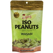 Enjoy Iso Wasabi Peanuts (7oz), Coated Peanuts, Resealable Bag, Contains Peanuts, and Wheat
