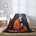 thumbnail image 4 of PHELIKA Cool Galaxy Fox 02 All Season Soft Throw Blanket Lightweight Flannel Fleece Blankets 60" x 80", 4 of 8