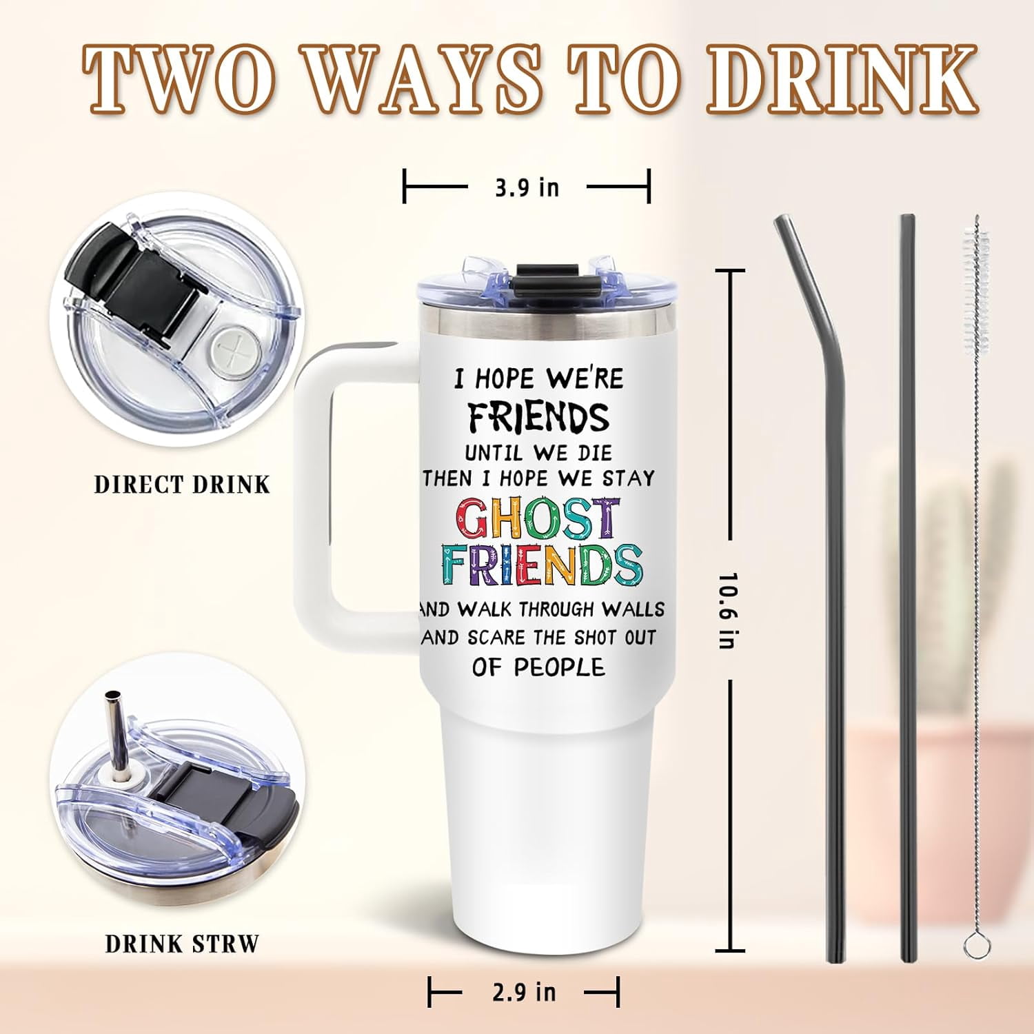 Niece Gifts from Auntie, Birthday Tumbler for Women, Christmas Graduation Gift for Nieces Adult, To My Niece, 40 Oz Tumbler with Handle Lids and Straw Christmas Gifts, 1PCS