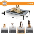 thumbnail image 4 of K&H PET PRODUCTS Cuna para Mascotas, Cama elevada para Perro, Malla Gris/Negra, Grande, 30 x 42 x 7 Pulgadas, 4 of 5