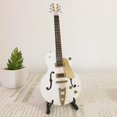 thumbnail image 5 of Mini guitarra CHAO instrumento musical blanco decoración con soporte y caja regalo de Navidad, 5 of 5