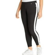Michael Kors Women's Plus Track Stripe Five-Pocket Leggings Black Size 2X