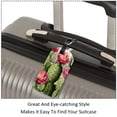 thumbnail image 3 of Square 2Pack PU Leather Cactus Cruise Luggage Tag with Privacy Cover and Name ID Tag for Travel Handbags Backpacks Luggage Tags, 3 of 6