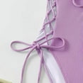 thumbnail image 4 of Summer Fashion Sawvnm Women's Solid Color Fashion Sexy Adjustable Suspenders Backless Bikinis Purple S, 4 of 5