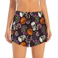 thumbnail image 2 of Balery Halloween With Skull Pantalones cortos deportivos para mujer con forro y dos bolsillos, elásticos, para entrenamiento, gimnasio, yoga-XX-Large, 2 of 7