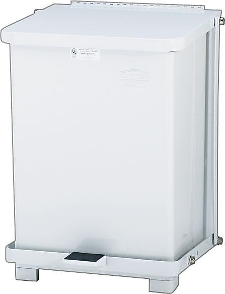 24gal Square White Rubbermaid Commercial ST24EPLWH Defenders Biohazard Step Can Steel 24gal Square White Rubbermaid Commercial ST24EPLWH Defenders Biohazard Step Can Steel