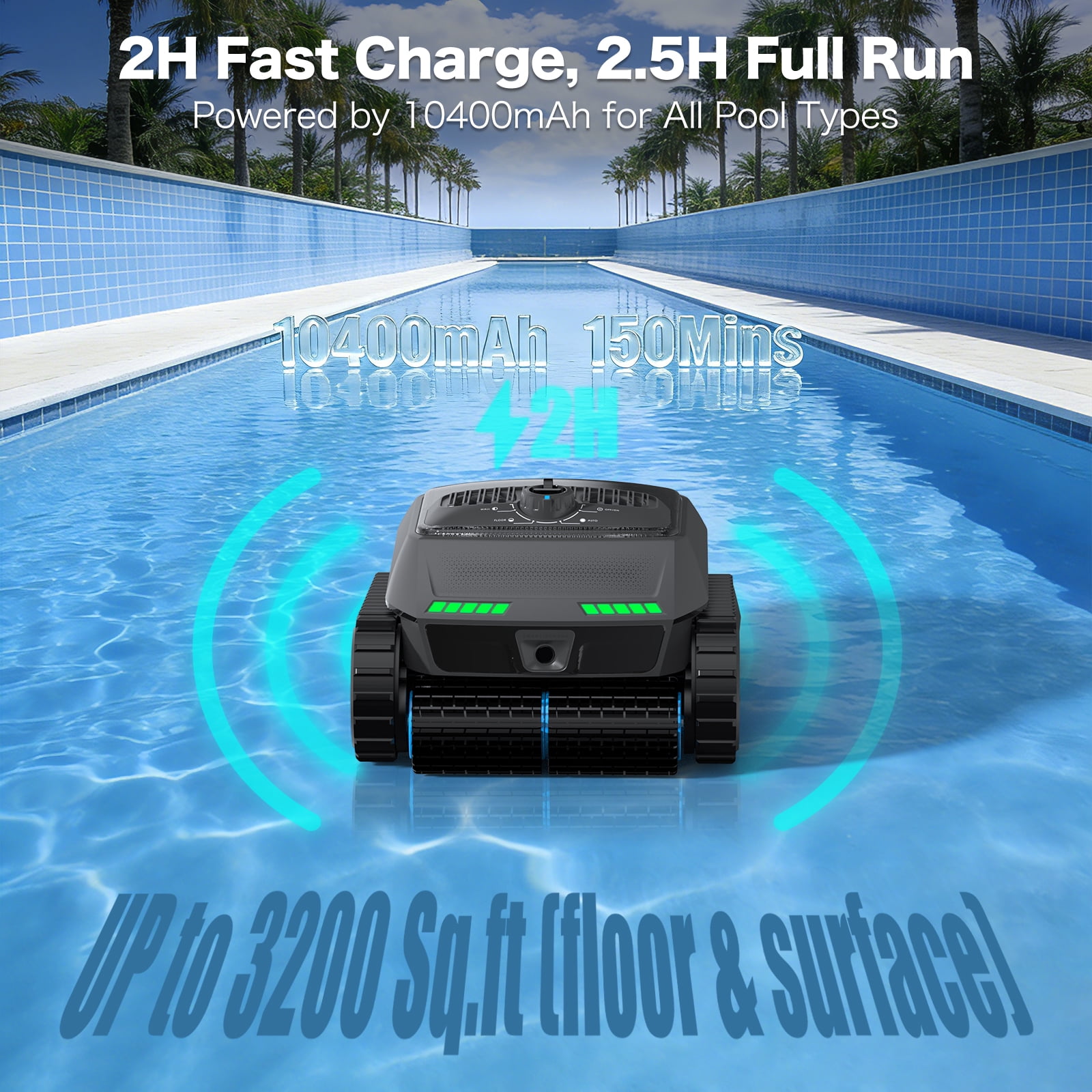 AIRROBO  Pool Robot Cleaner 4in1 Omni CP400, Robot Pool Ceaner above Ground Pool and Inground Pool,with Pool Skimmer Robot