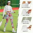 thumbnail image 5 of FUIALDOLG Aesthetic Colorful Flowers Tennis Skirted Leggings with Pocket Women Athletic Pleated Skirt with Leggings Tight Workout Yoga Running Pants Tennis Outfits,Size XS, 5 of 7