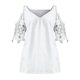 thumbnail image 5 of Fiudx Ofertas Flash Del Día Solo En Línea Blusa de Manga Corta de Moda con Cuello En V Suelta y Hombros Descubiertos, 5 of 6