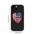 thumbnail image 3 of Patriotic Heart iPhone 15 Pro Case - Lightweight Yellowing Resistant Red & White Stripes with Blue Stars ' Choose You ' Cursive Design, 3 of 6