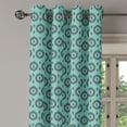 thumbnail image 2 of Ambesonne Ikat Grommet Curtain, Traditional Dots, 50" x 120", Turquoise Grey, 2 of 6