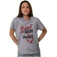 thumbnail image 5 of Thief Stole My Heart Valentines Day Women's Graphic T Shirt Tees Brisco Brands S, 5 of 5