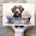 thumbnail image 4 of Wirehaired Pointing Griffon Dog Canvas Bathroom Décor - Unique Bath Wall Decor - Modern Canvas Bathroom Wall Art - Room Decor - Bathroom Decorations - Restroom Sign - Wall decor living room, 4 of 4