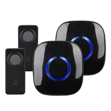 CROSSPOINT Expandable Wireless Doorbell Alert System, Multi-Unit Base Starter Kit includes 2 x